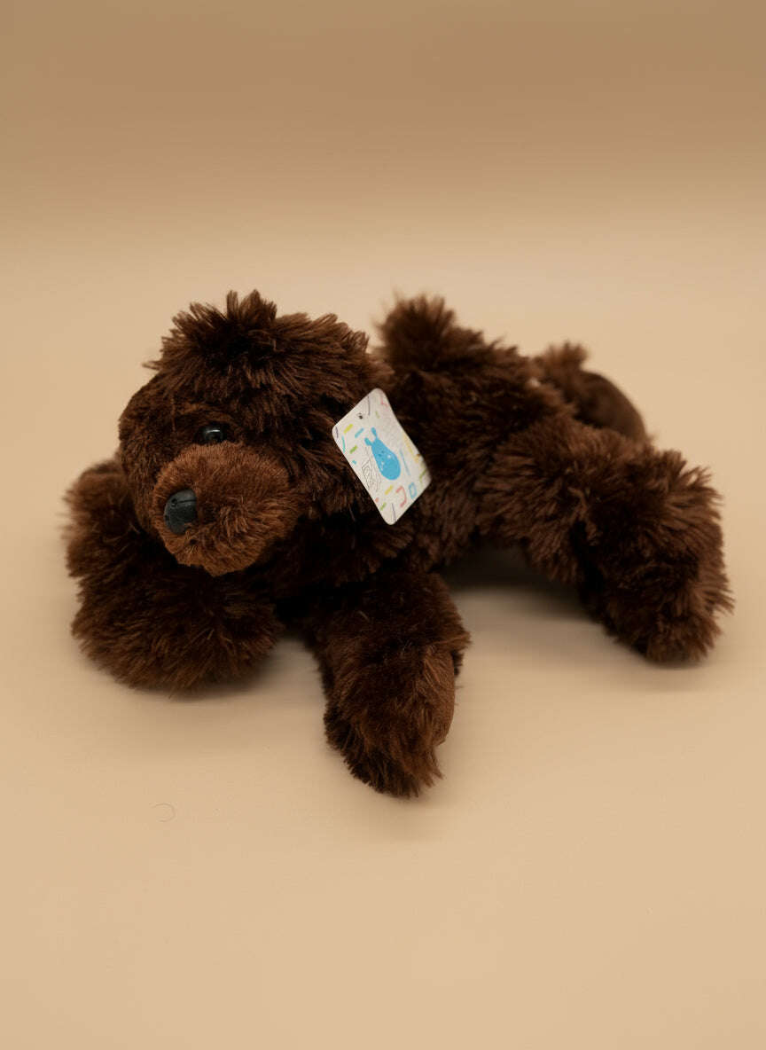 Brown Poodle Small Plush Toy – Soft Fluffy Puppy Stuffed Animal - COLO