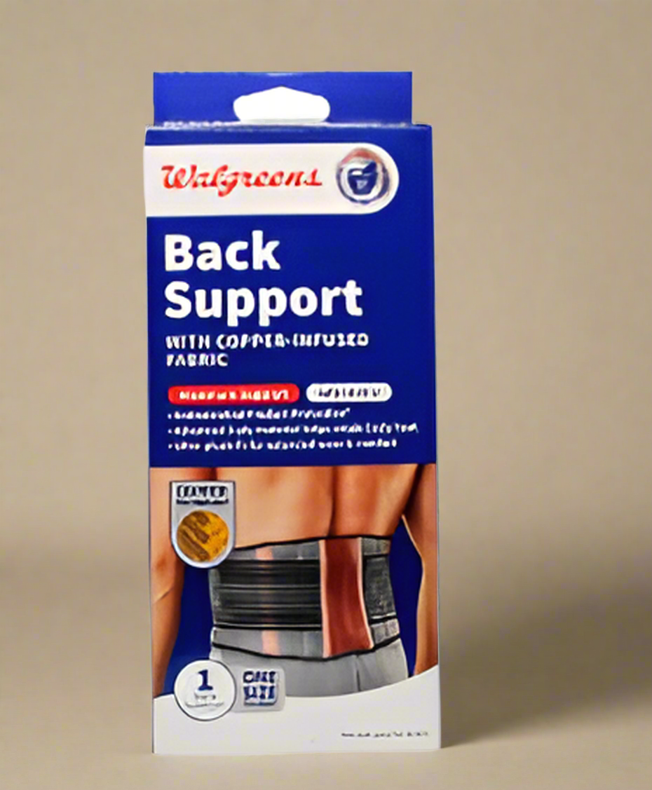Walgreens Copper Comfort Back Support – Adjustable with Copper-Infused Fabric (1 Count)