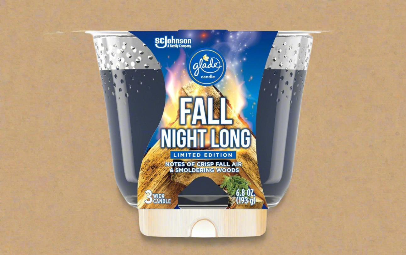 Glade 3-Wick Candle – Fall Night Long (6.8 oz)