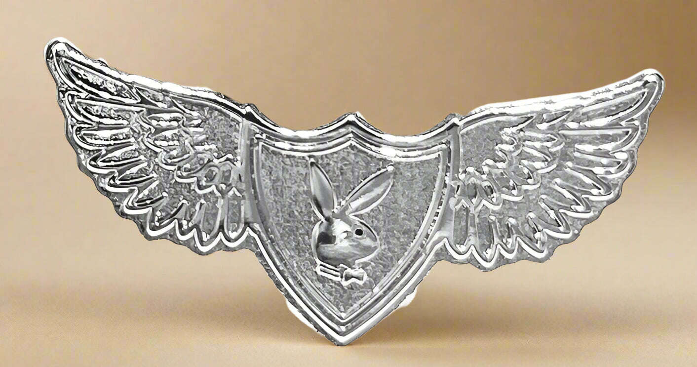 Playboy Small Wings with Plate Ring Size 1 Stainless Steel - COLO