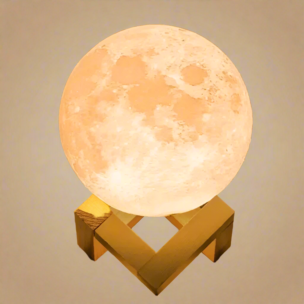 CPLA 3D Printed Moon Lamp