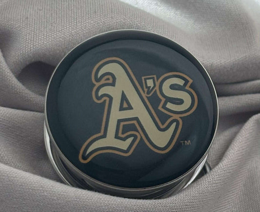 MLB Oakland Athletics Logo Ear Plug Gauges - COLO