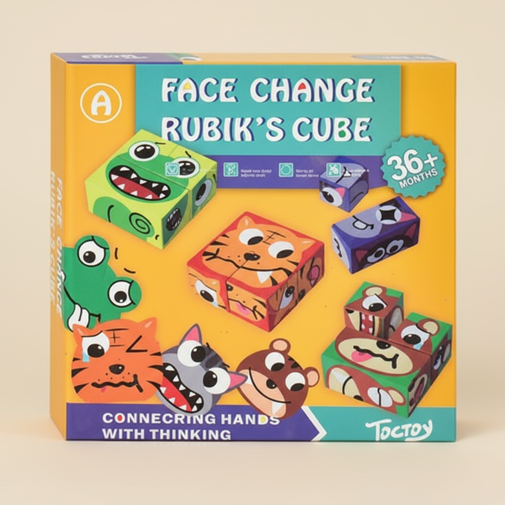 Face Change Rubik’s Cube Puzzle Game – Funny Expression Blocks - COLO
