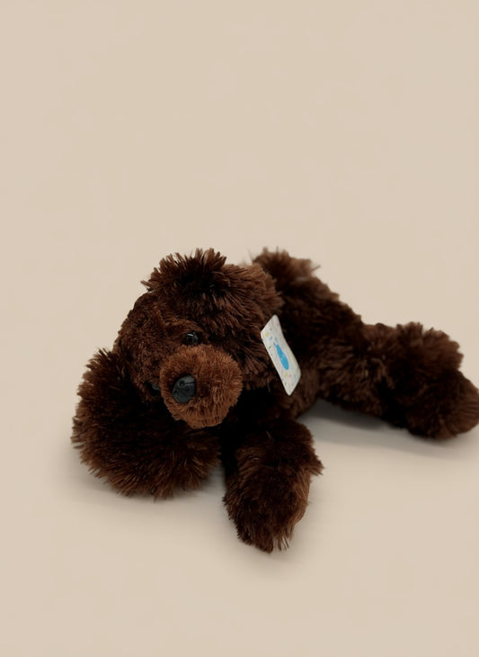 Brown Poodle Small Plush Toy – Soft Fluffy Puppy Stuffed Animal