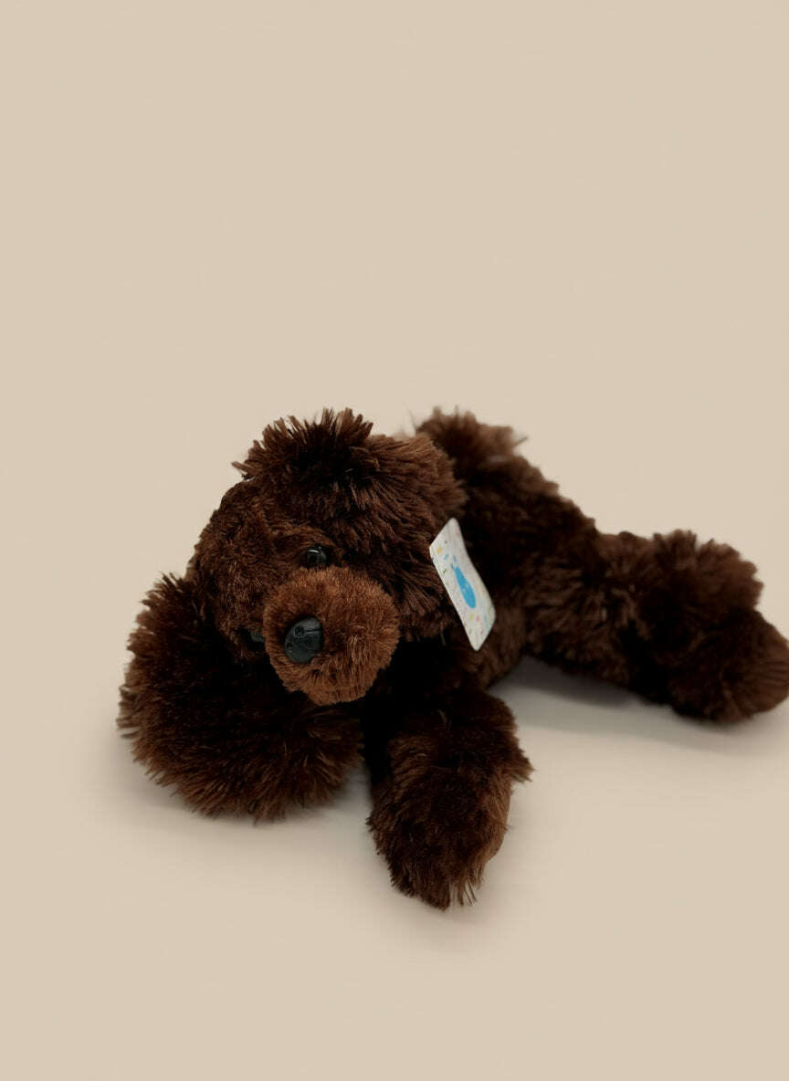 Brown Poodle Small Plush Toy – Soft Fluffy Puppy Stuffed Animal - COLO