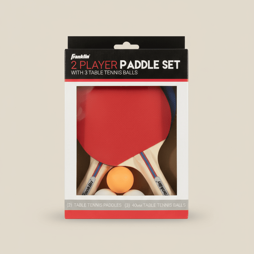 Franklin Sports 2 Player Table Tennis Paddle & Ball Set - COLO
