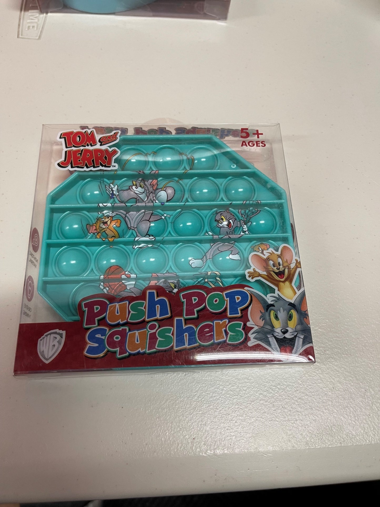TOM AND JERRY Push Pop Squishies Squishers Backpack Fidget Toy GREEN HEX