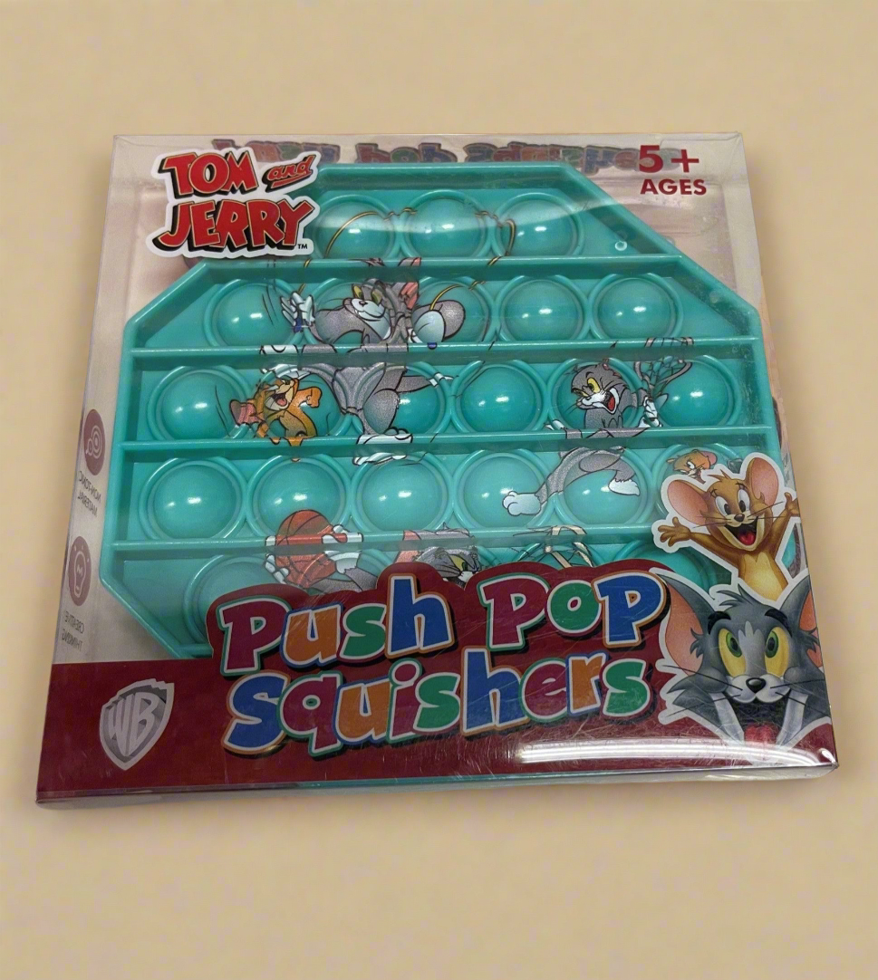 TOM AND JERRY Push Pop Squishies Squishers Backpack Fidget Toy GREEN HEX