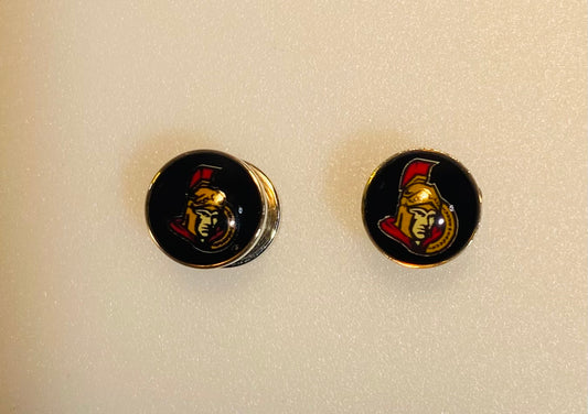 Ottawa Senators Ear Plug 1" Stainless Steel