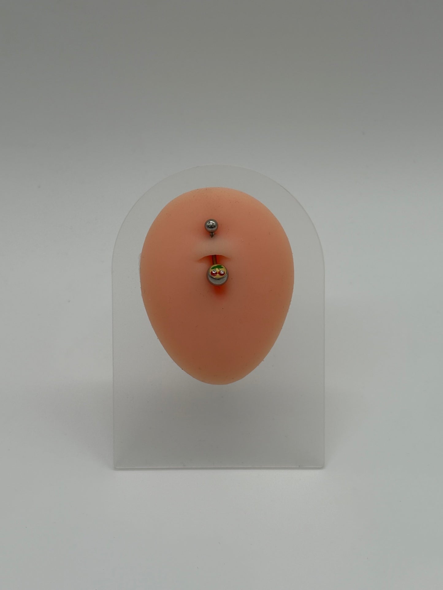 Titanium Cherries Logo Belly Button Ring