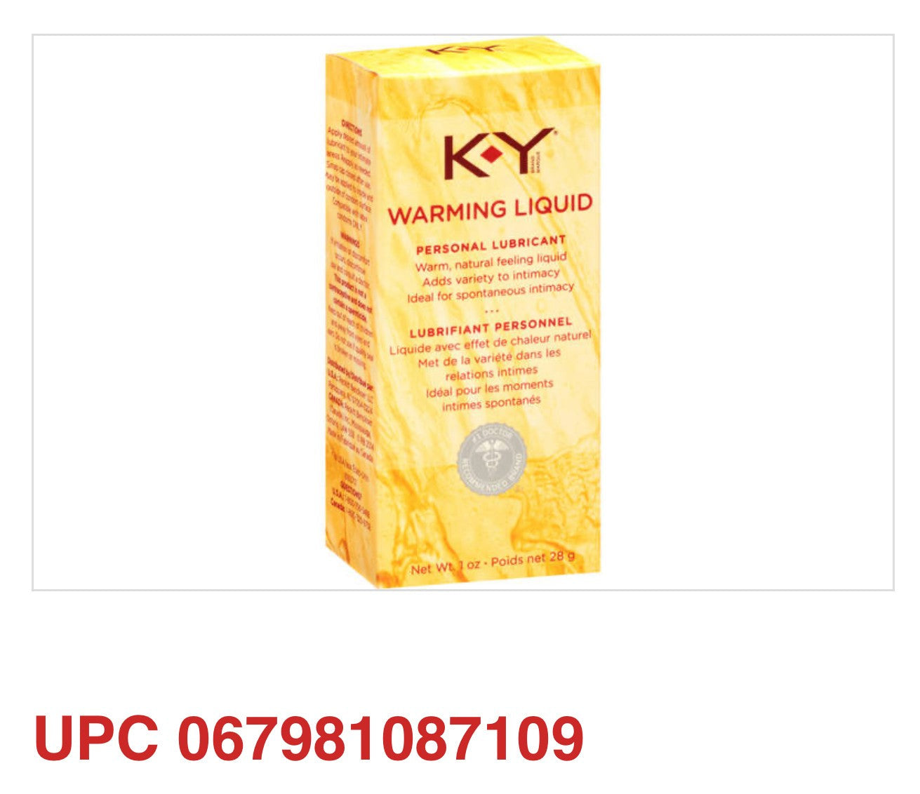 K-Y Warming Liquid Personal Lubricant – 1 oz
