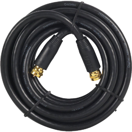 RCA 12-Foot Black Digital RG6 Coaxial Cable