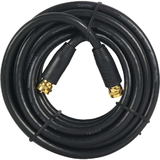 RCA 12-Foot Black Digital RG6 Coaxial Cable - COLO
