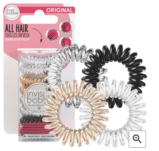 Invisibobble® Original Traceless Hair Ring – Value Pack (8 ct, Mixed Colors)