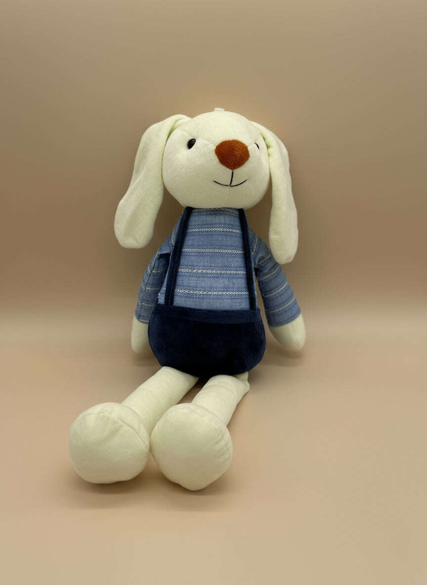 Soft Plush Bunny Rabbit in Purple Clothes Stuffed Animal Toy – Medium Size (10" to 14") - COLO