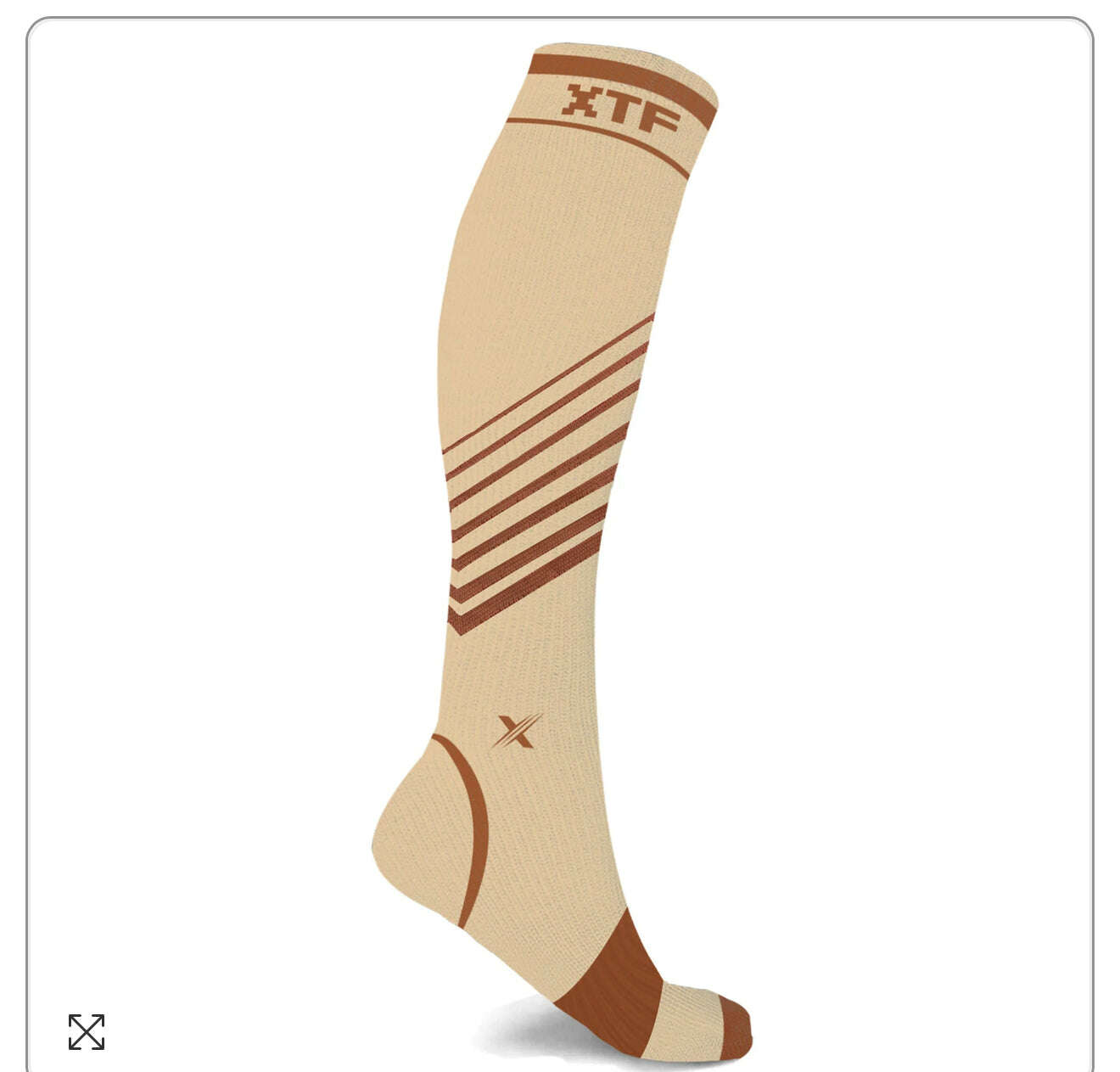 EXTREME FIT COPPER >>>FLUX ANTI-FATIGUE COMPRESSION Socks BROWN N GRAY - COLO