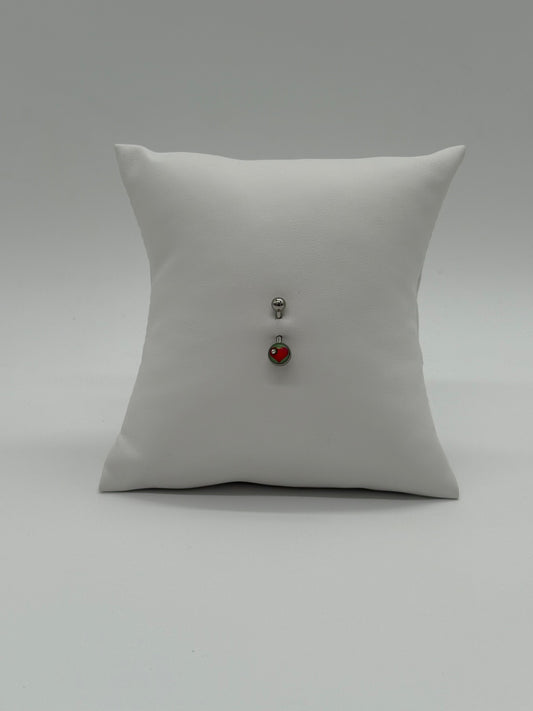 Titanium Heart Logo Belly Button Ring