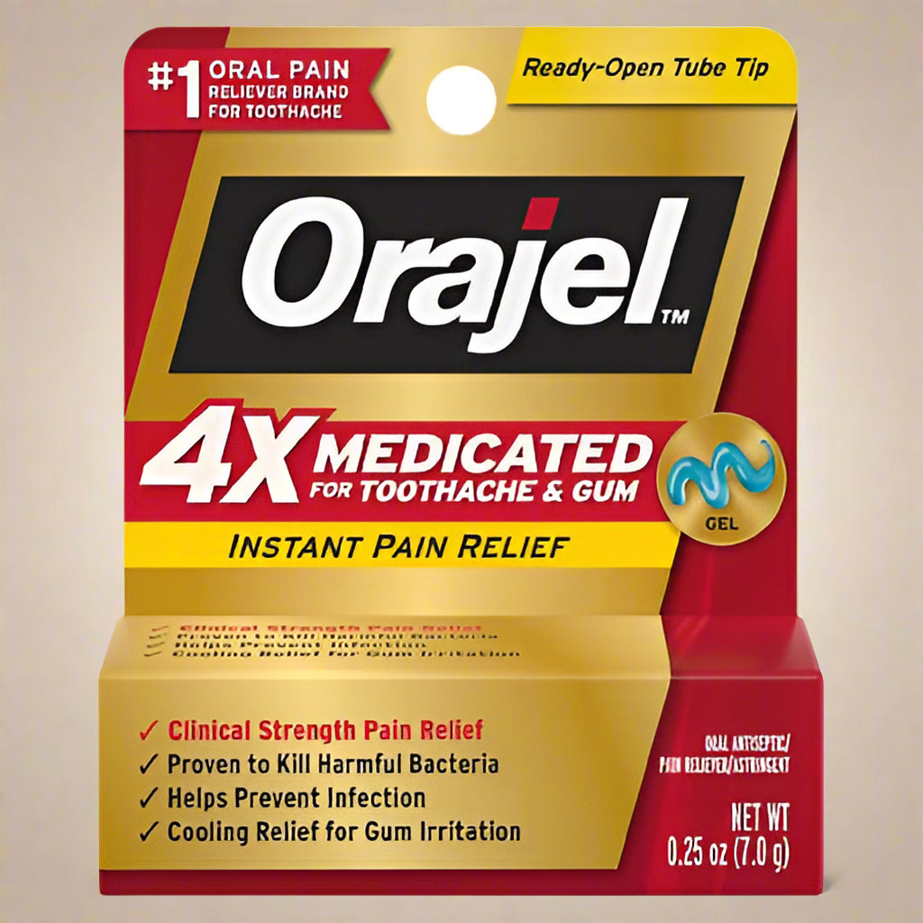 Orajel 4X Medicated Toothache & Gum Gel – 0.25 oz