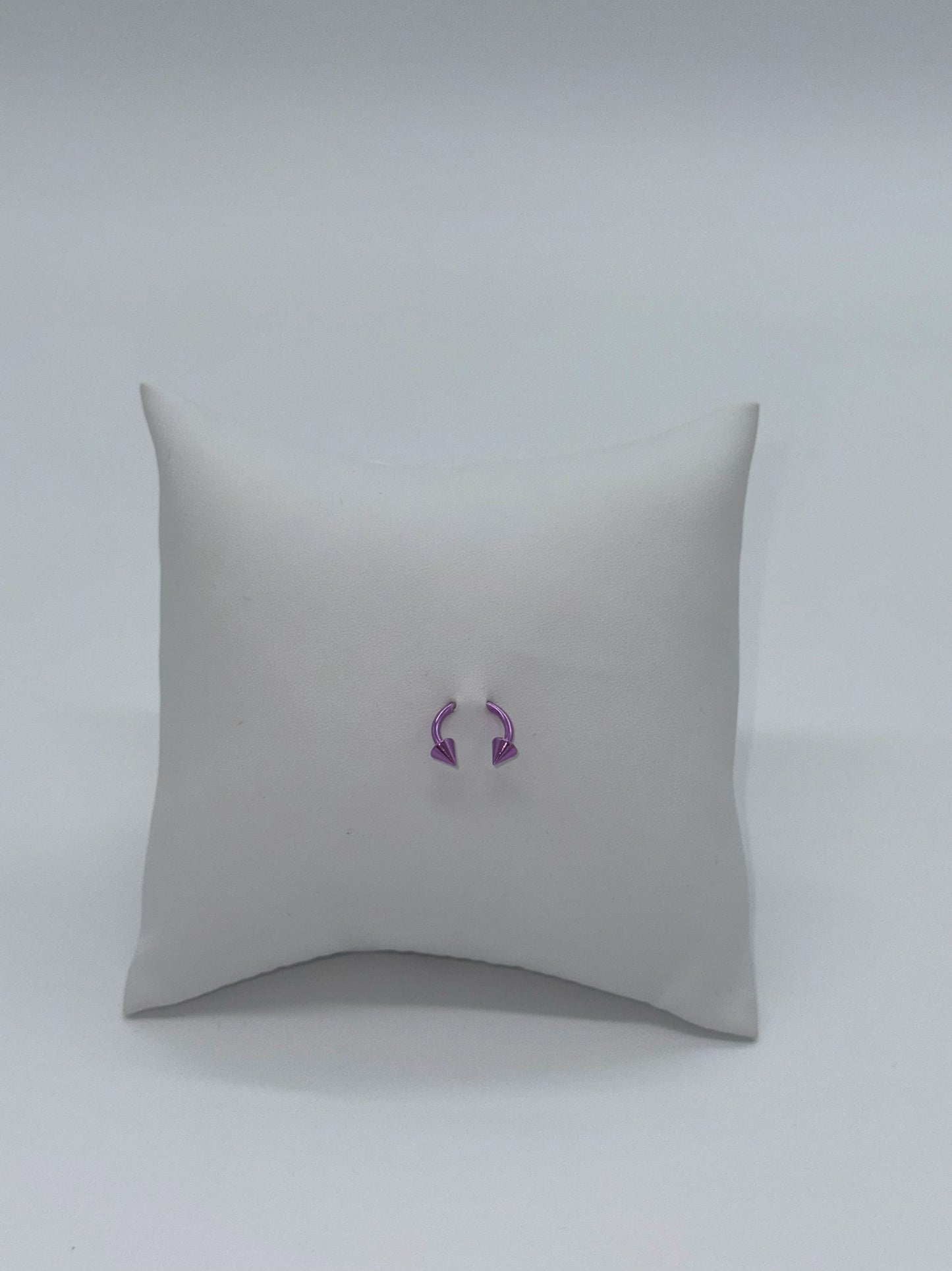 Dark Purple Titanium Horseshoe Piercing Ring – 5mm Cone