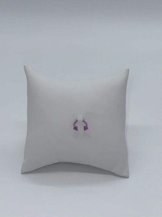 Dark Purple Titanium Horseshoe Piercing Ring – 5mm Cone