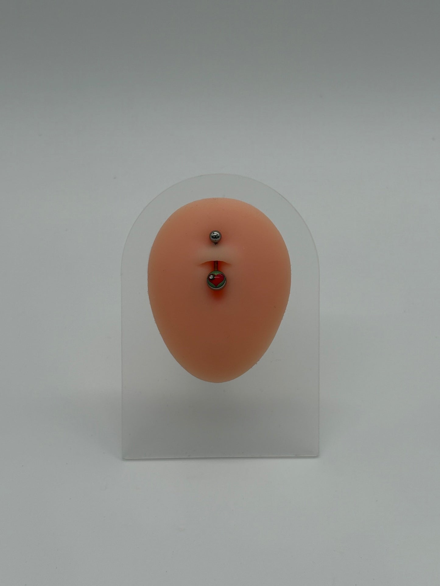 Titanium Heart Logo Belly Button Ring