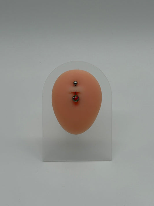 Titanium Heart Logo Belly Button Ring