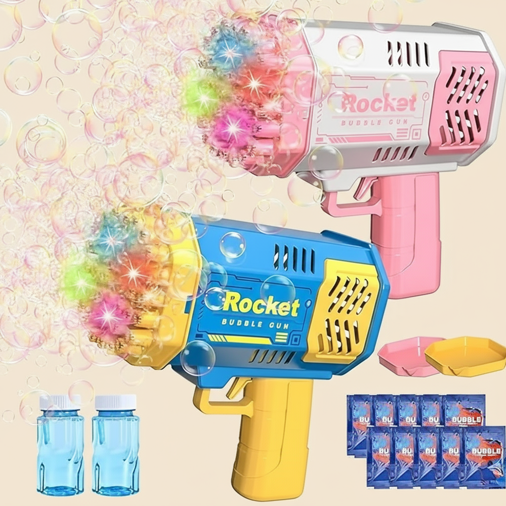 40-Hole Bubble Gun with Lights – Kids Automatic Bubble Blower - COLO