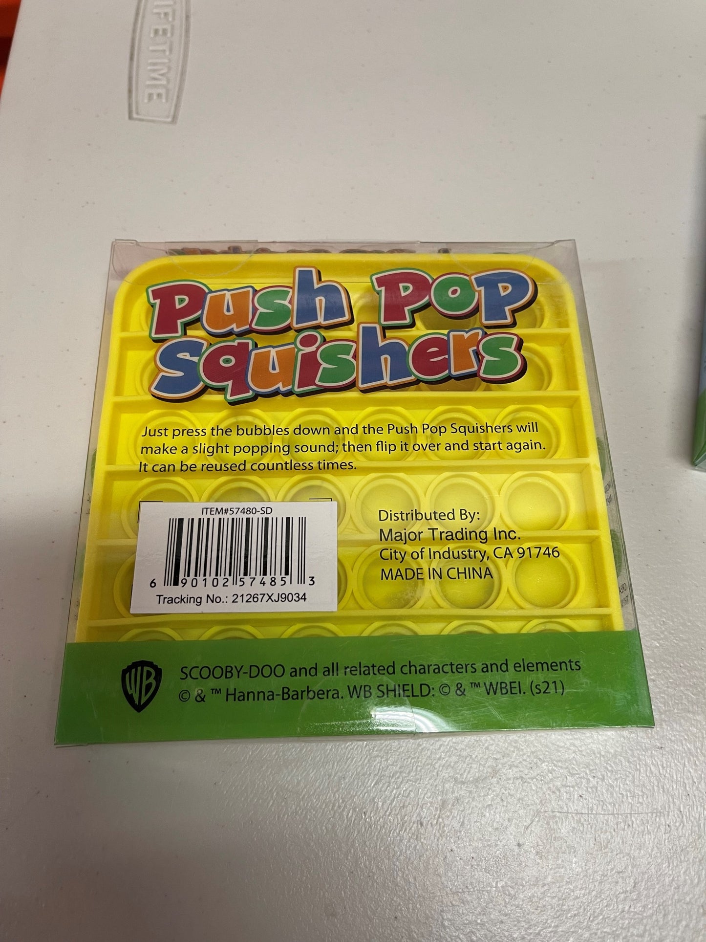 TOM AND JERRY Push Pop Squishies Squishers Backpack Fidget Toy YELLOW SQ