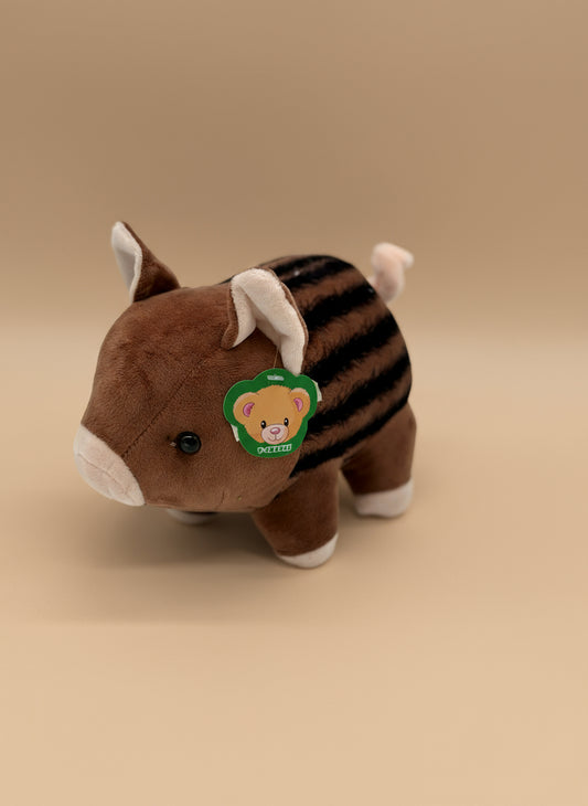 Small Brown Pig Plush Toy – 8" to 9" Cute Stuffed Animal Gift
