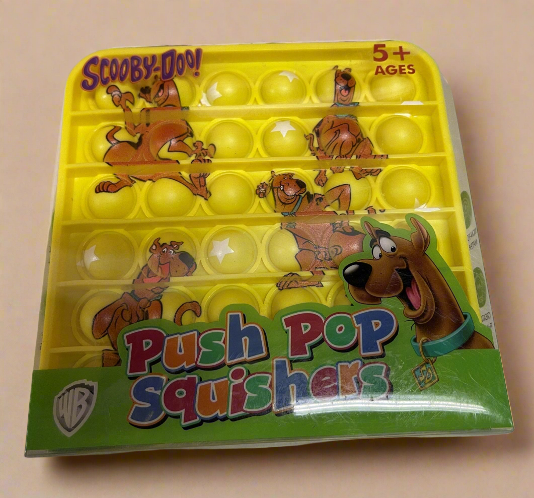 SCOOBY-DOO! Push Pop Squishies Squishers Backpack Fidget Toy YELLOW SQ