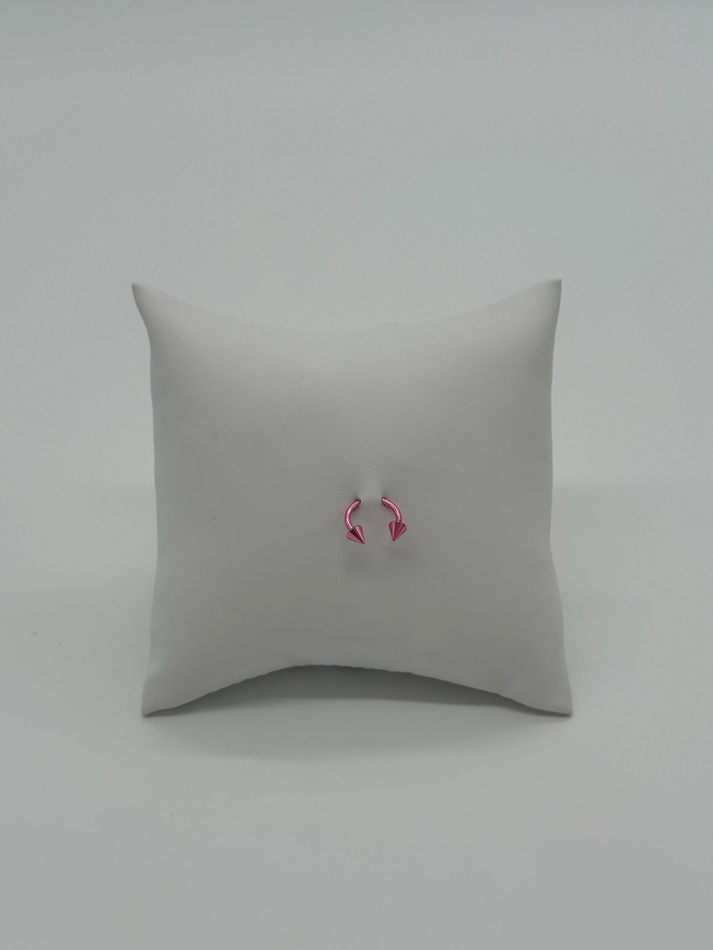 Light Pink Titanium Horseshoe Piercing Ring – 5mm Cone