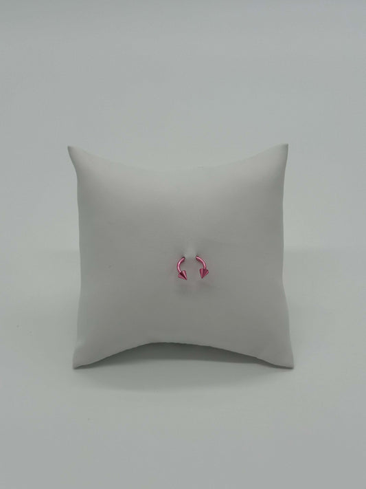 Light Pink Titanium Horseshoe Piercing Ring – 5mm Cone - COLO