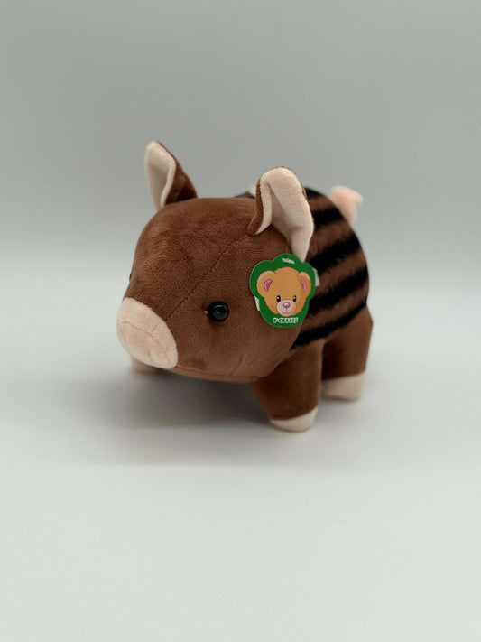 Small Brown Pig Plush Toy – 8" to 9" Cute Stuffed Animal Gift - COLO
