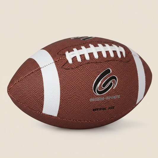 Official Size 9 Leather American Football – Durable Training & Game Ball