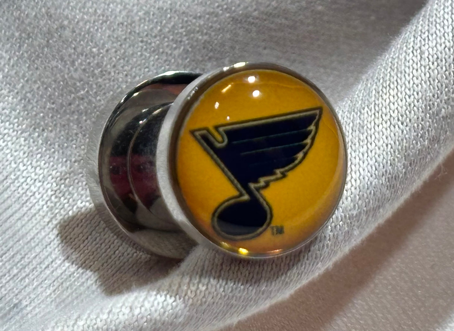 St. Louis Blues NHL Yellow Stainless Steel Ear Plug