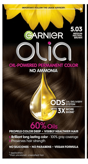 Garnier Olia 5.03 β Black Medium Golden Brown β Ammonia-Free Brilliant Color - COLO