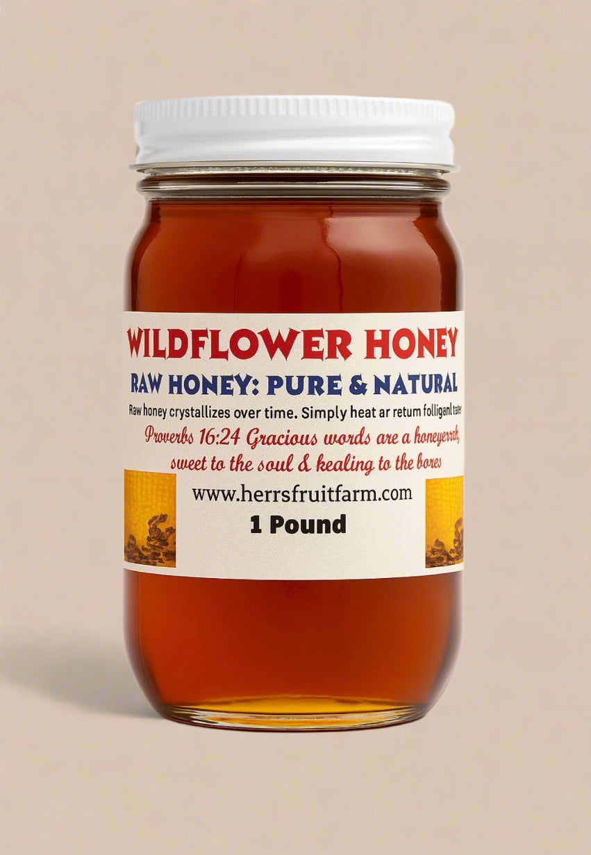 Wildflower Honey - Raw & Pure from Amish Country (1.5 lb)
