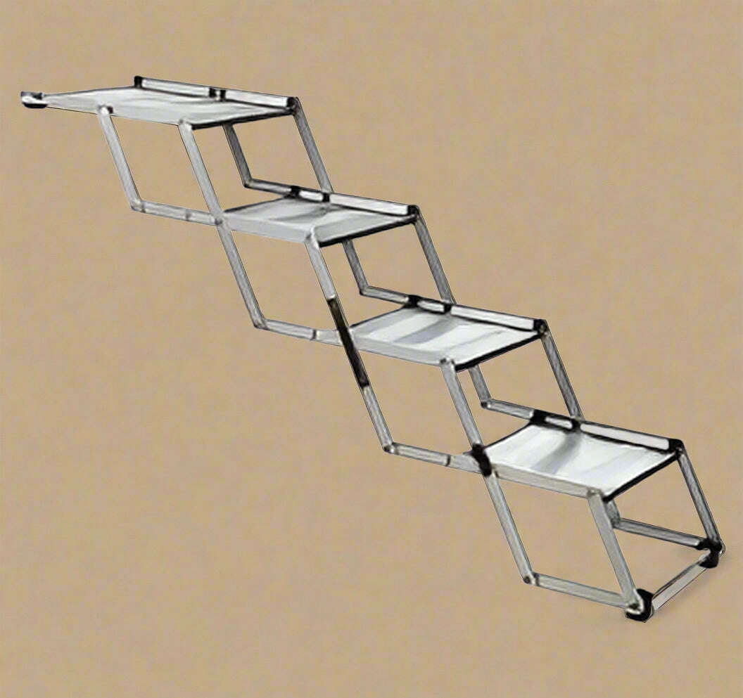 VEVOR Folding Aluminum Dog Stair – 4-Step Pet Ramp for Cars - COLO
