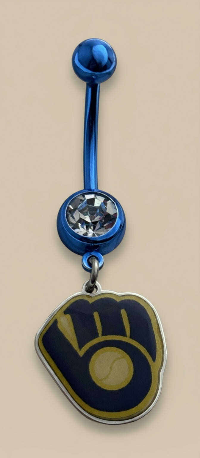 Milwaukee Baseball Belly Button Navel Ring - COLO