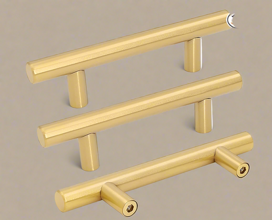 TICONN Gold Cabinet Handles – 10 Pack, 3-Inch Brushed Brass Drawer Pulls