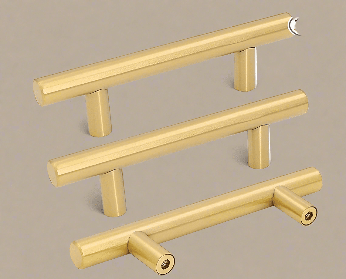 TICONN Gold Cabinet Handles – 10 Pack, 3-Inch Brushed Brass Drawer Pulls - COLO