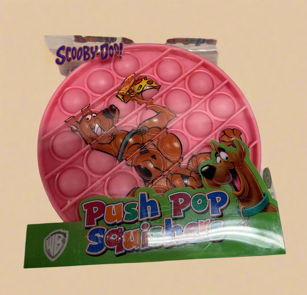SCOOBY-DOO! Push Pop Squishies Squishers Backpack Fidget Toy PINK CIRCLE
