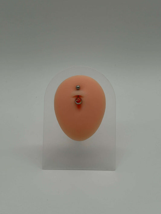 Titanium Mouth and Tongue Logo Belly Button Ring - COLO