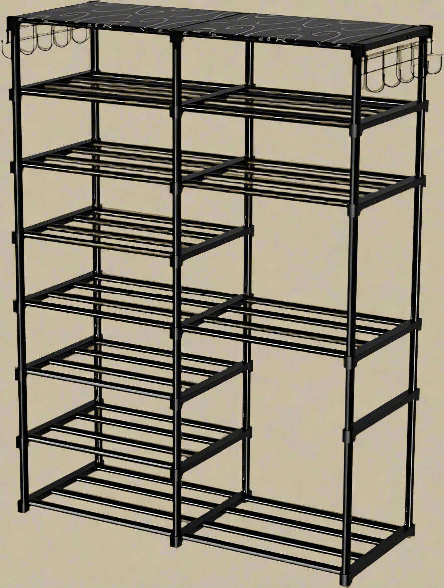 13-Tier Metal Shoe Rack Organizer – Holds 24–28 Pairs - COLO