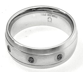 FASHION Black Crystal Band Ring - COLO