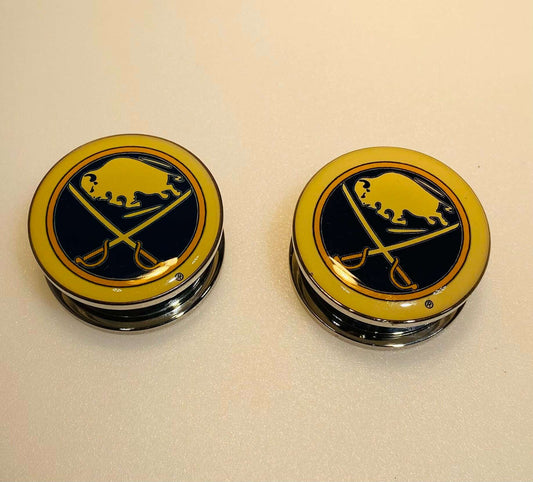 Buffalo Sabres Ear Plug 1" Stainless Steel - COLO