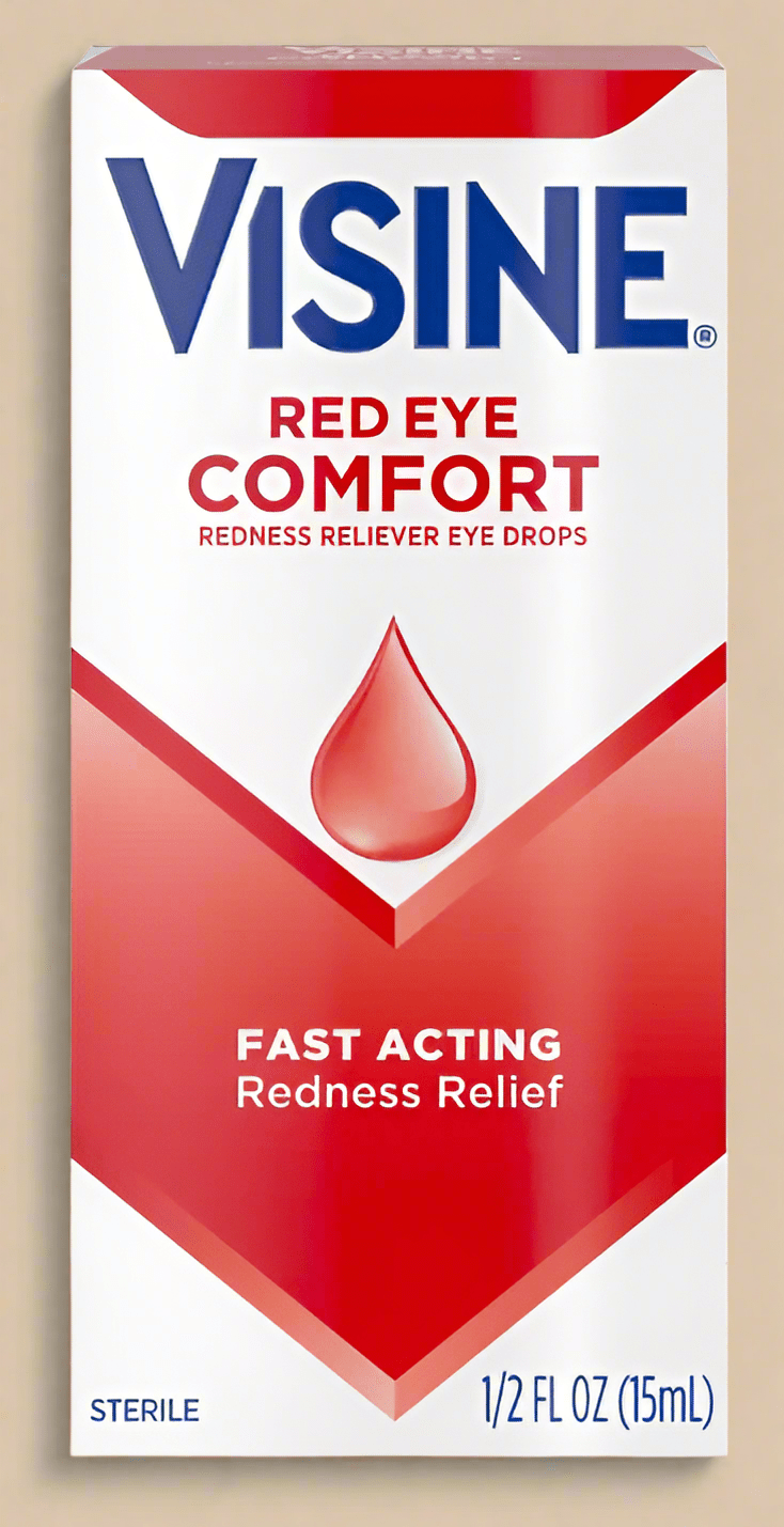 Visine® Red Eye Comfort Eye Drops – Fast-Acting Redness Relief (0.5 fl oz / 15 mL) - COLO