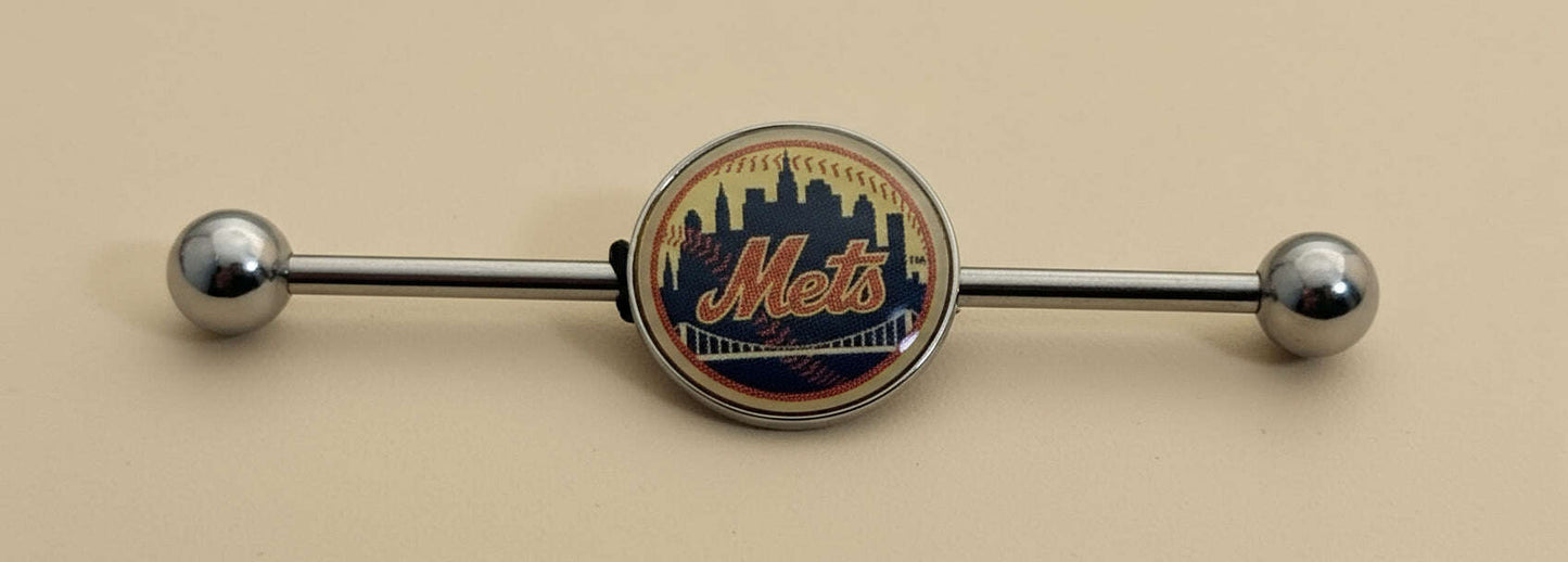 MLB New York Mets Stainless Steel Industrial Barbell - COLO