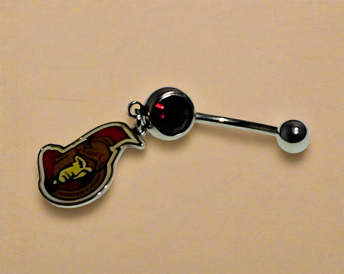 Ottawa Senators silver stainless steel belly rings - COLO