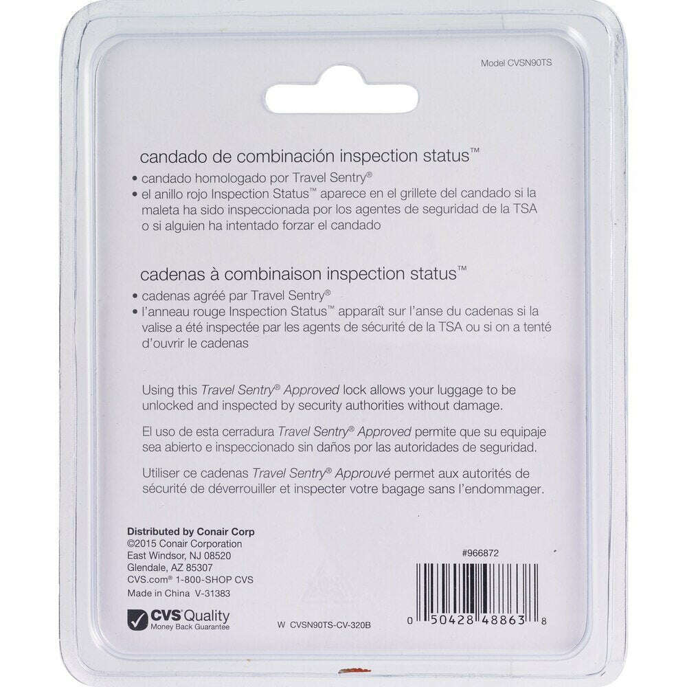 Inspection Status Combination Lock – 1.7 oz (Lite Blue Only) - COLO